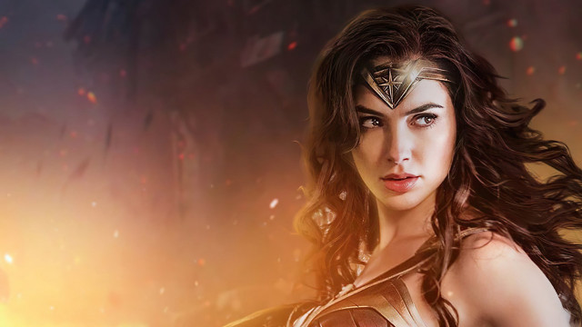 Wonder woman sword fire sky free wallpaper for desktop - medium preview image