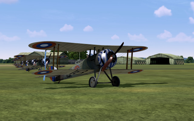 Small airplane grass hangar sky free wallpaper - medium preview image