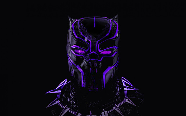 Purple black mask spikes afrofuturism free wallpaper - medium preview image
