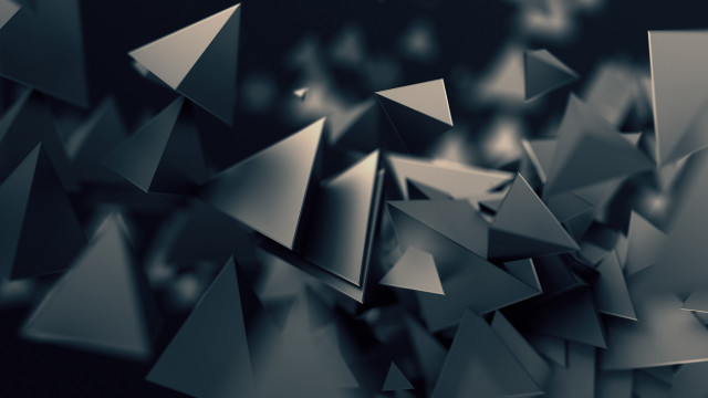 Black white silver triangles abstract free wallpaper - medium preview image