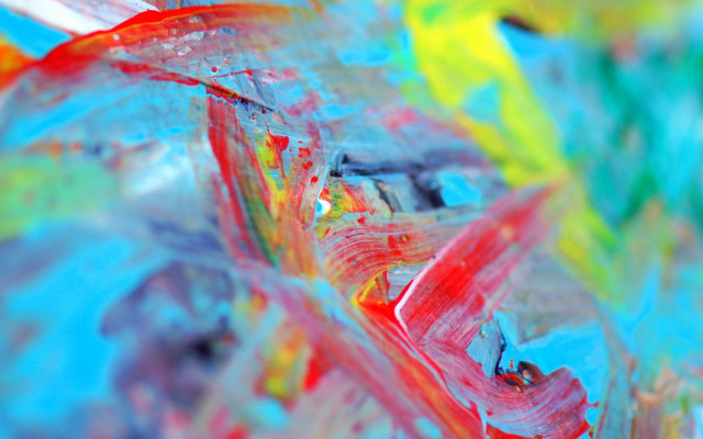 Colorful abstract painting blurry bokeh free wallpaper - medium preview image
