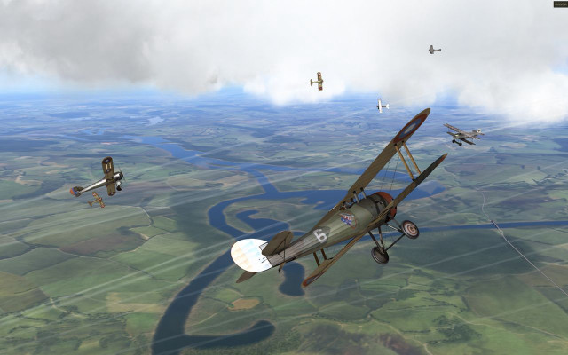 Planes flying lush green field free wallpaper - medium preview image