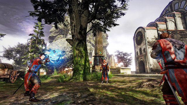 Two men armor field tree free wallpaper - medium preview image