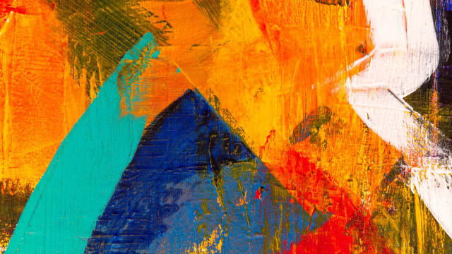 Abstract colorful geometric autumn fire free wallpaper - medium preview image