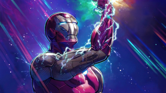 Man suit cellphone lightning shock free wallpaper - medium preview image