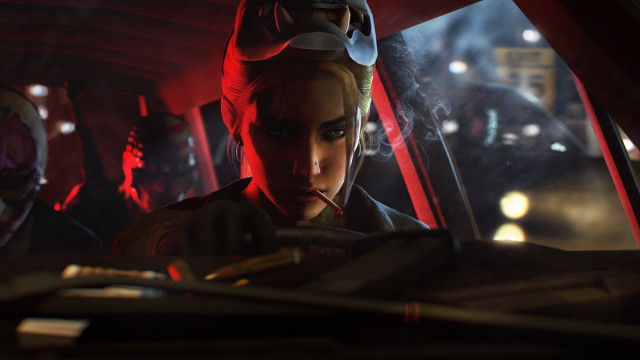 Woman car cigarette man suit free wallpaper - medium preview image