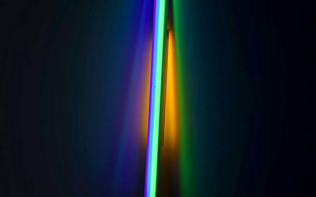 Tall light beam rainbow neon free wallpaper - medium preview image