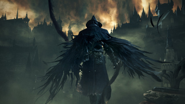 Black hunter bloodborne sword bird free wallpaper - medium preview image