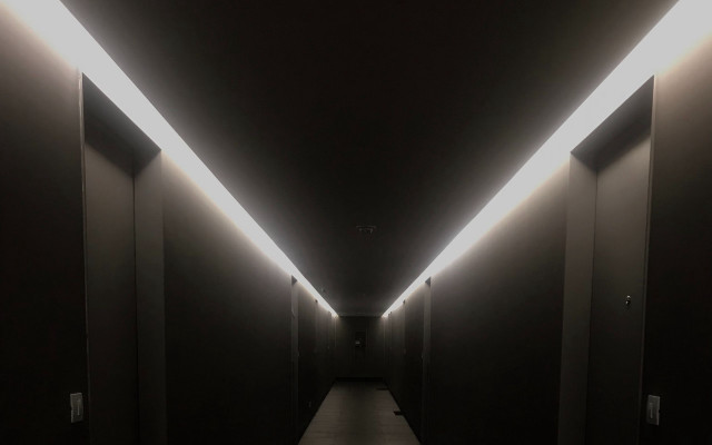 Long hallway lights wall sunset free wallpaper - medium preview image