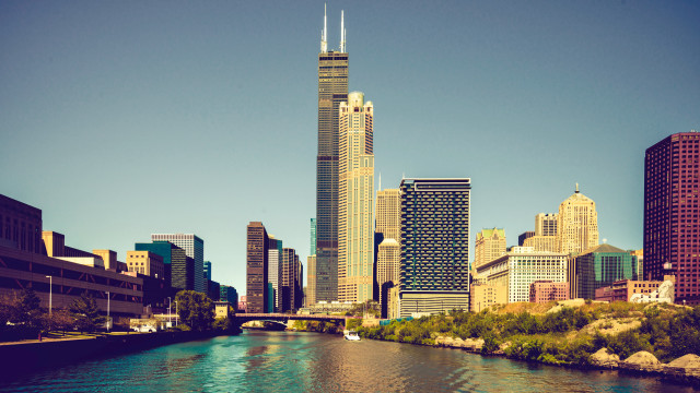 City river bridge tokyo skyline free wallpaper for desktop - medium preview image