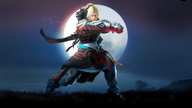 Woman sword fullmoon night sky free wallpaper - medium preview image
