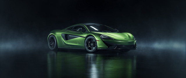 Green sports car fog dark #2 free wallpaper - medium preview image