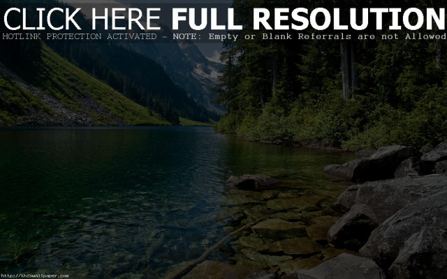 Lake trees rocks nature matte free wallpaper - medium preview image