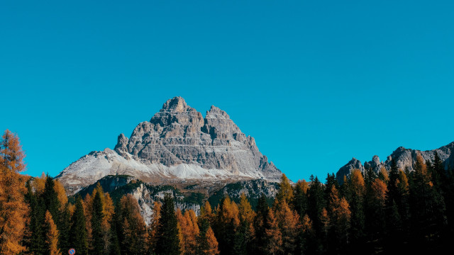 Mountain forest sky clouds autumn free wallpaper - medium preview image