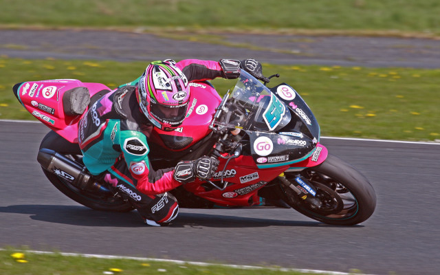 Motorcycle race track leaning helmet free wallpaper - medium preview image