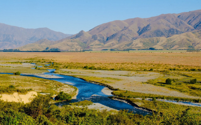 Lush green valley river mountains #2 free wallpaper - medium preview image