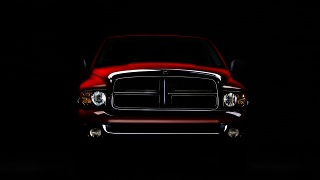 Red car dark hood headlights free wallpaper - medium preview image