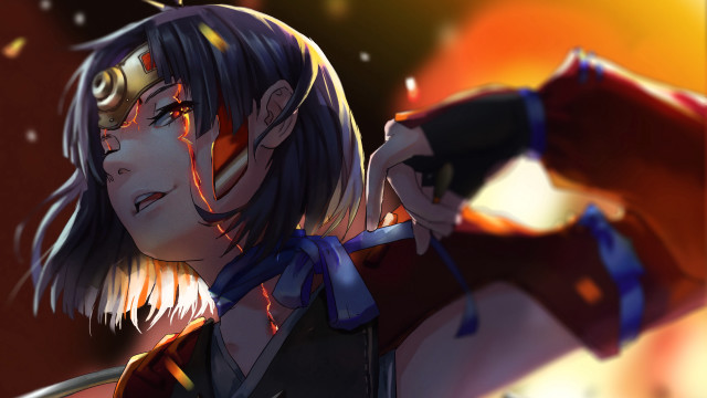 Woman gun fire sky aya free wallpaper - medium preview image