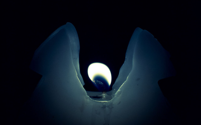 Lit candle dark moonlight night free wallpaper - medium preview image