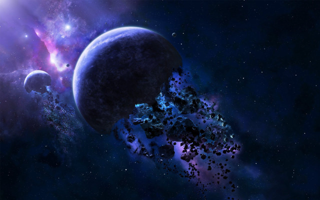 Space planet background star cluster free wallpaper - medium preview image