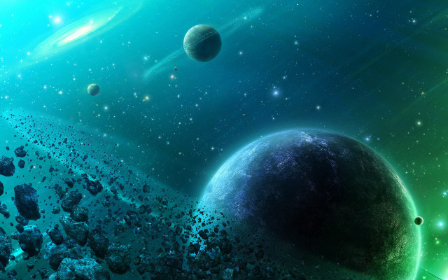 Space planet stars moon festival free wallpaper - medium preview image
