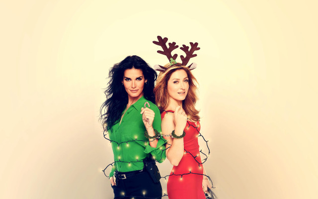 Reindeer women pointing finger lips free wallpaper - medium preview image