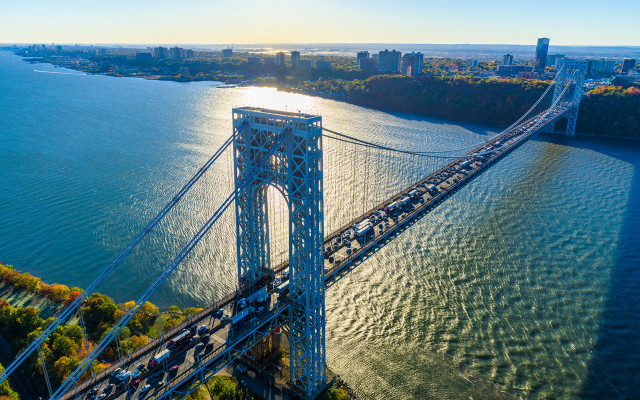 Bridge city river skyline tower free wallpaper - medium preview image