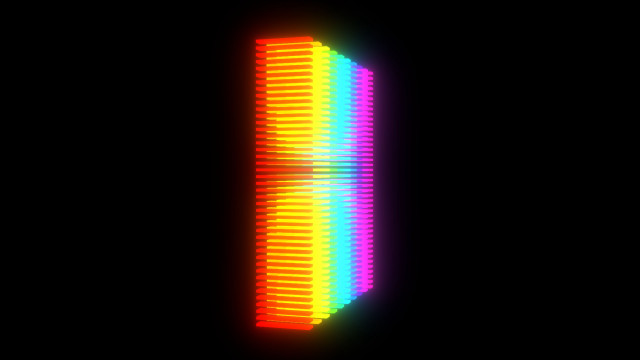 Rainbow holography raytraced black background free wallpaper - medium preview image