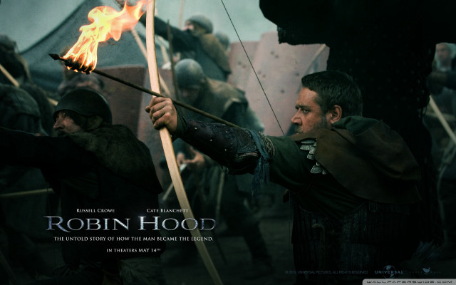 Man bow arrow crowd fire free wallpaper - medium preview image