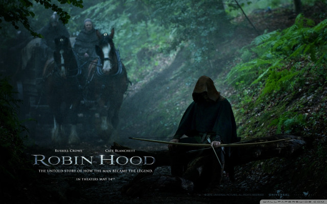 Man hooded jacket bow arrow free wallpaper - medium preview image