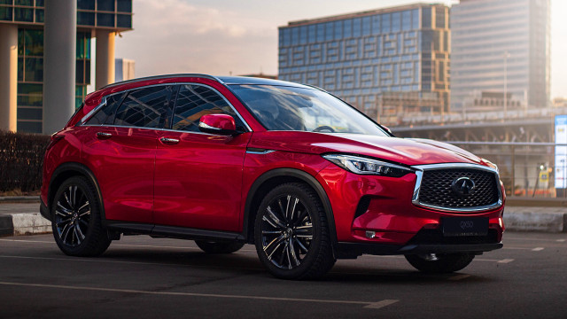 Red infiniti parking lot tokyo free wallpaper - medium preview image