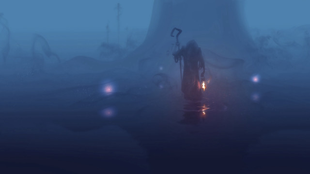 Man fog light hammer fantasy free wallpaper - medium preview image