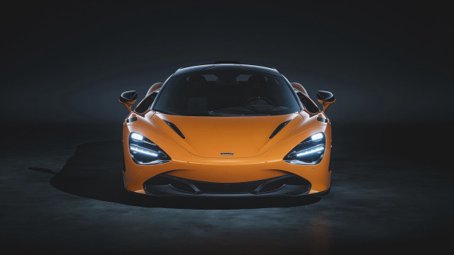 Yellow sportscar darkroom hoodup lights free wallpaper - medium preview image