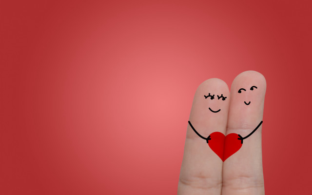 Hand heart smiley love demon free wallpaper - medium preview image