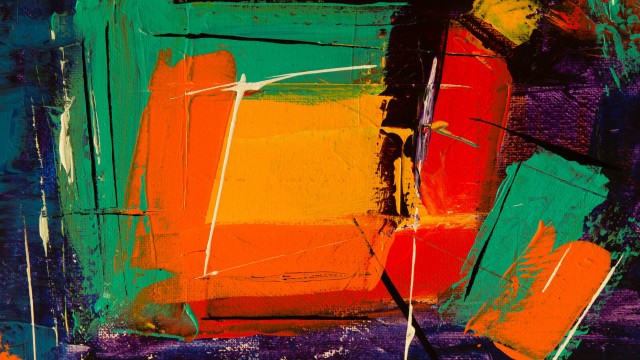Colorful abstract lines brushstrokes planet free wallpaper - medium preview image