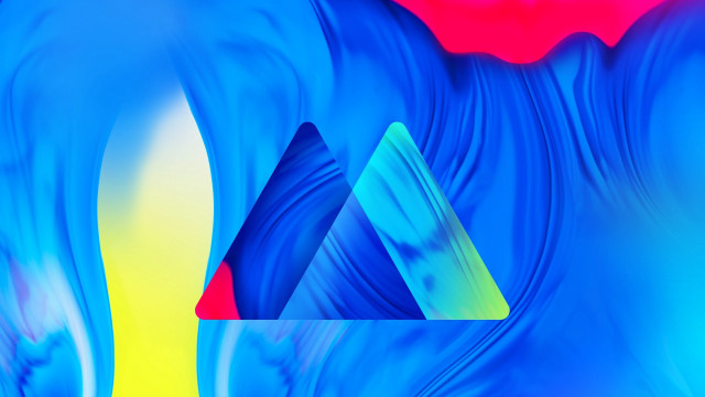 Colorful abstract triangle geometric beeple free wallpaper - medium preview image