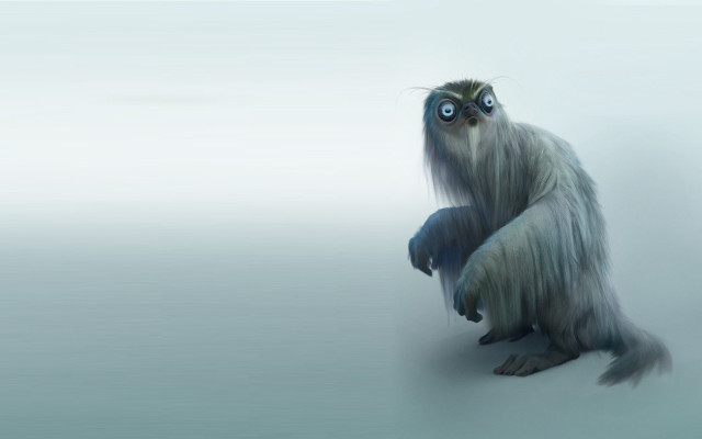 Furry creature blue eyes long free wallpaper - medium preview image
