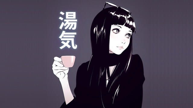Woman coffee chinese manga anime free wallpaper - medium preview image