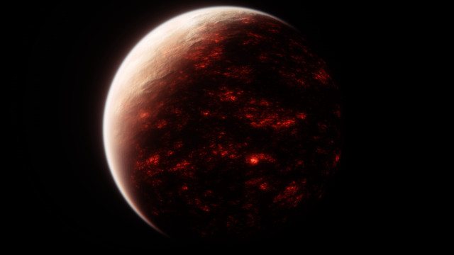 Red planet black background moon free wallpaper - medium preview image