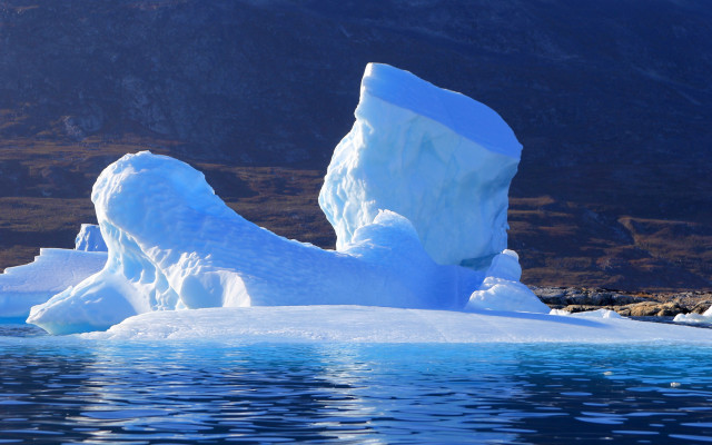 Iceberg mountain range blue sky free wallpaper - medium preview image