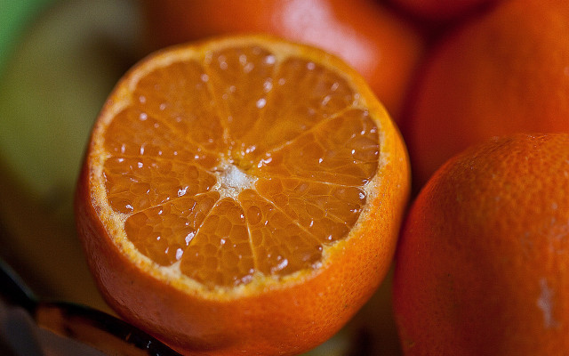 Orange closeup slice background macro free wallpaper - medium preview image