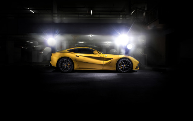 Yellow sports car dark garage #4 free wallpaper - medium preview image