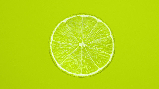 Lime slice green background white free wallpaper - medium preview image