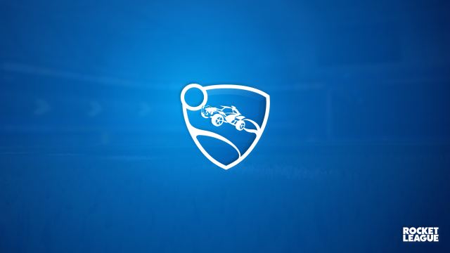 Blue wall white logo minimalistic free wallpaper - medium preview image