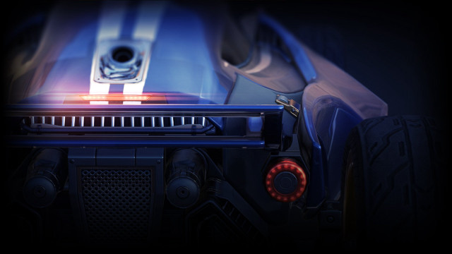 Car engine closeup light blue free wallpaper - medium preview image