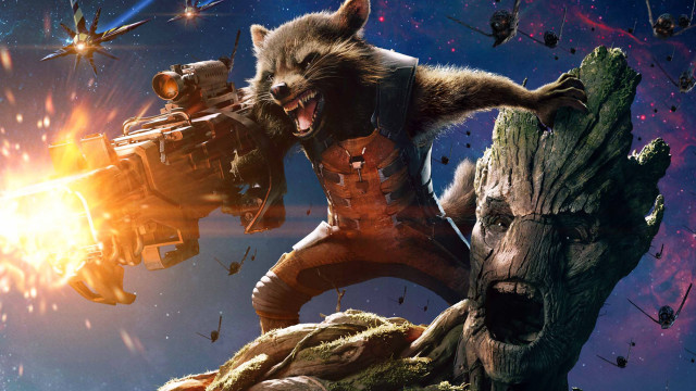 Rocket raccoon gun rocket ship free wallpaper - medium preview image