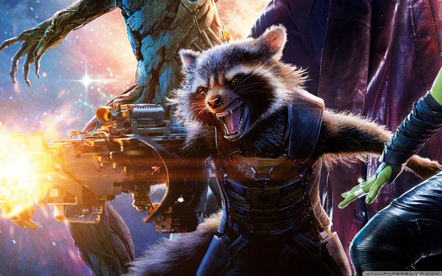 Rocket raccoon woman movie scene free wallpaper - medium preview image