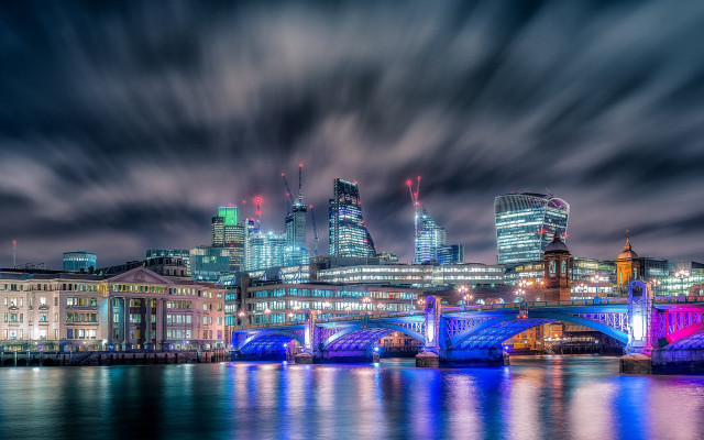 Tokyo cityscape night bridge river #4 free wallpaper - medium preview image