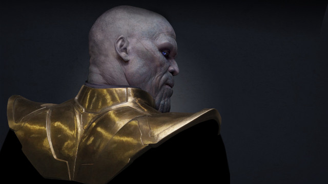 Gold armor bald man dark free wallpaper - medium preview image