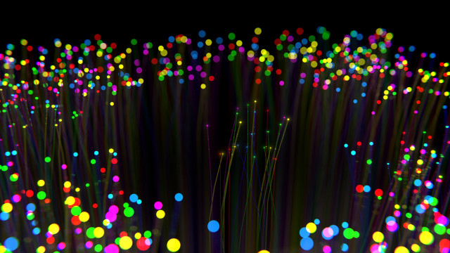 Colorful lights christmas ornaments beeple free wallpaper - medium preview image
